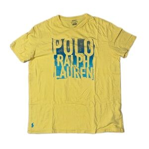 Polo Ralph Lauren Men's Classic Fit Graphic Logo Cotton T-Shirt Yellow - Large
